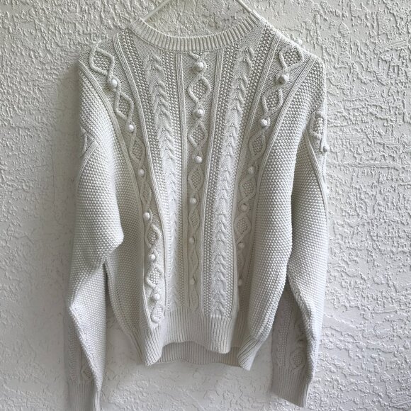TALBOTS Fisherman's Sweater 100% Cotton Sz L UNWORN AUSTRALIA UNWORN NEW NO TAGS - Picture 1 of 6
